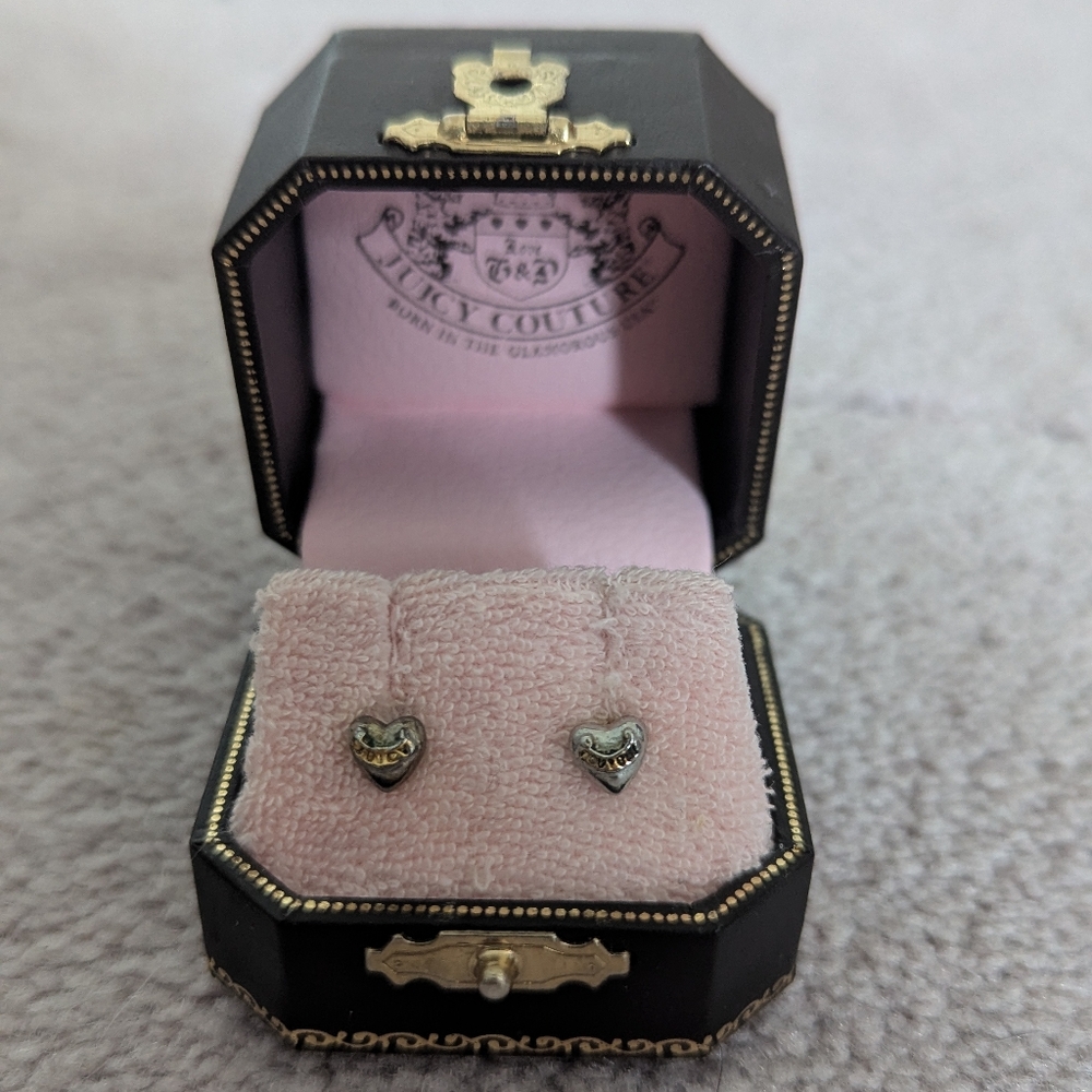 Juicy Couture Puffy Heart Stud Earrings
